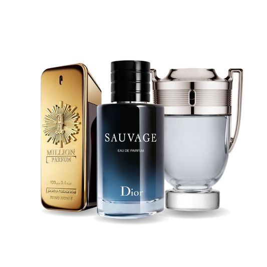 Combo de 3 Perfumes Paco Rabanne 1 Million Parfum,DIOR Sauvage, Invictus de Paco 100 ML
